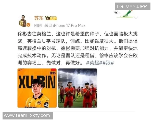 苏东对徐彬留洋的看法：希望的种子与巨大的挑战并存，先做好再追求完美